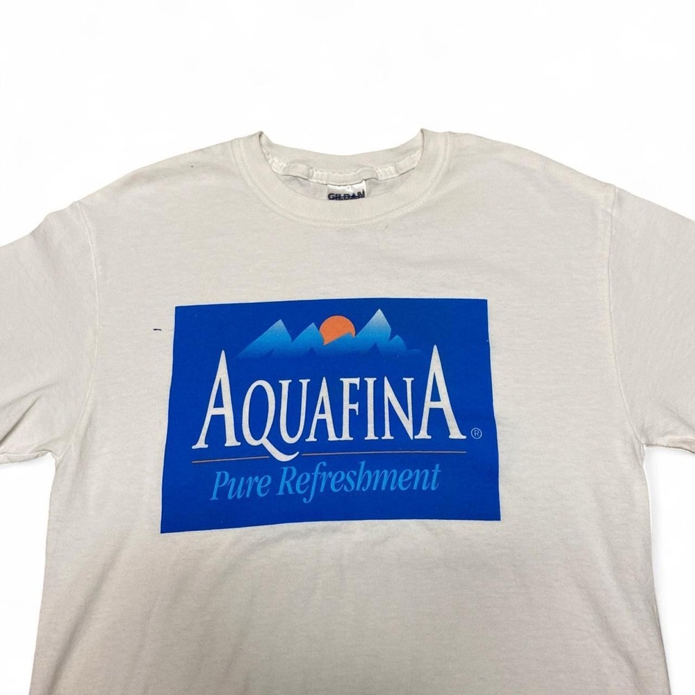 Y2K Aquafina pure refreshment graphic white T-shirt